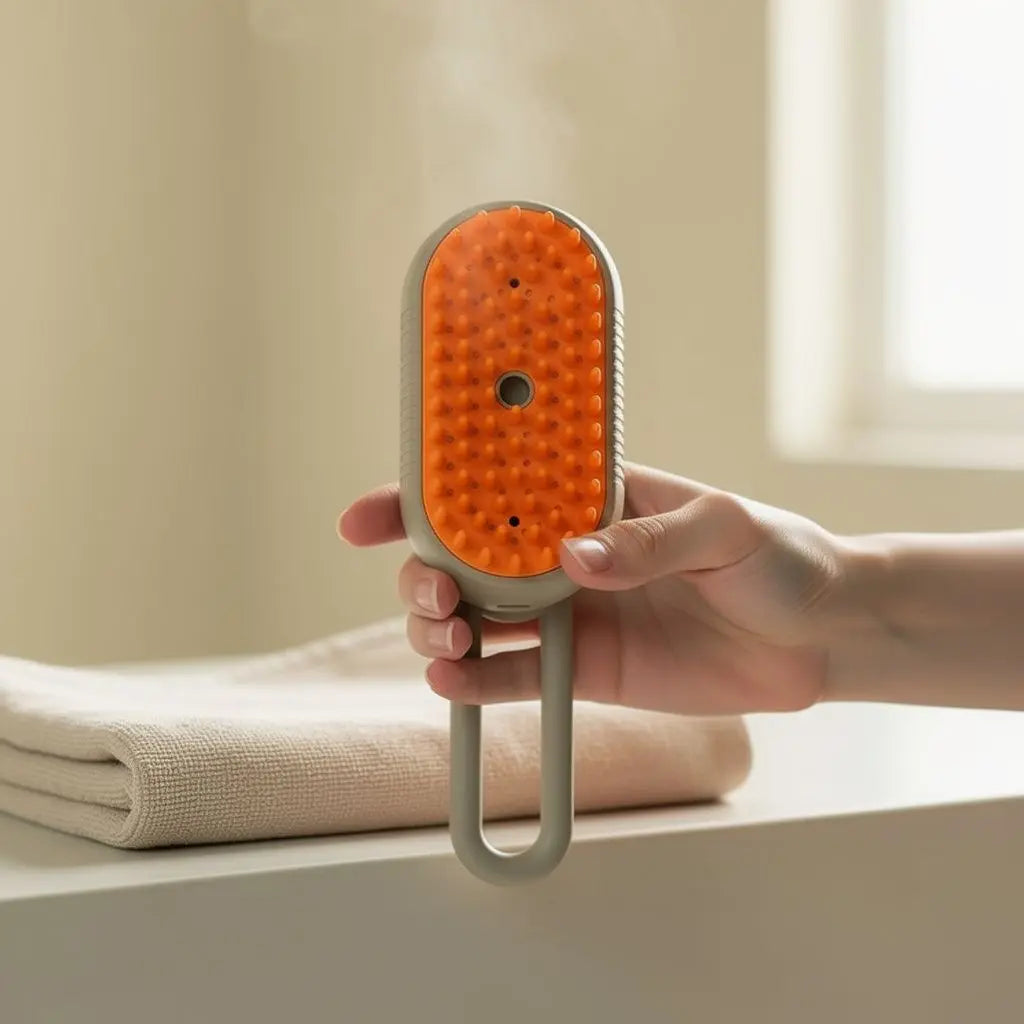 meta_ad - Brosse Vapeur Auto-Nettoyante pour Animaux — Édition Signature