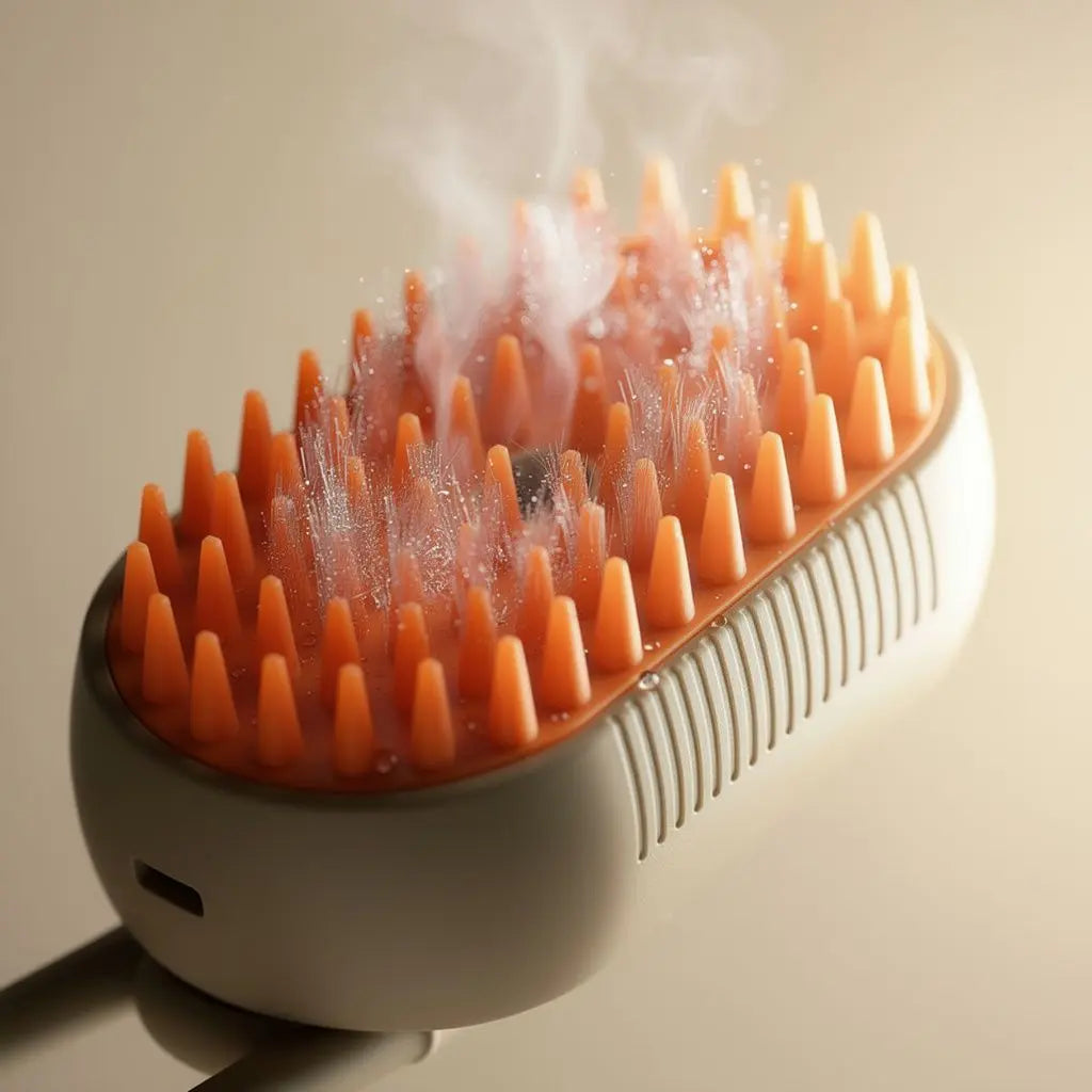 macro - Brosse Vapeur Auto-Nettoyante pour Animaux — Édition Signature