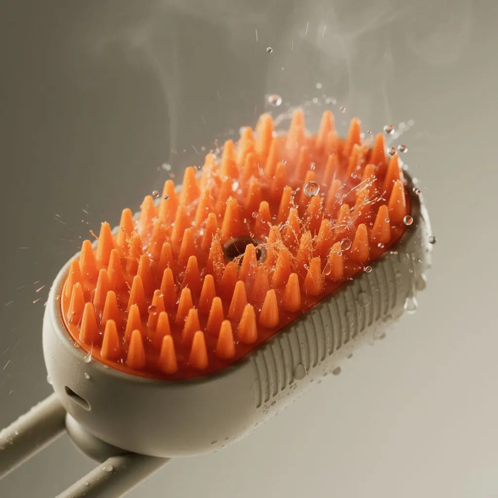 macro - Brosse Vapeur Auto-Nettoyante pour Animaux — Édition Signature