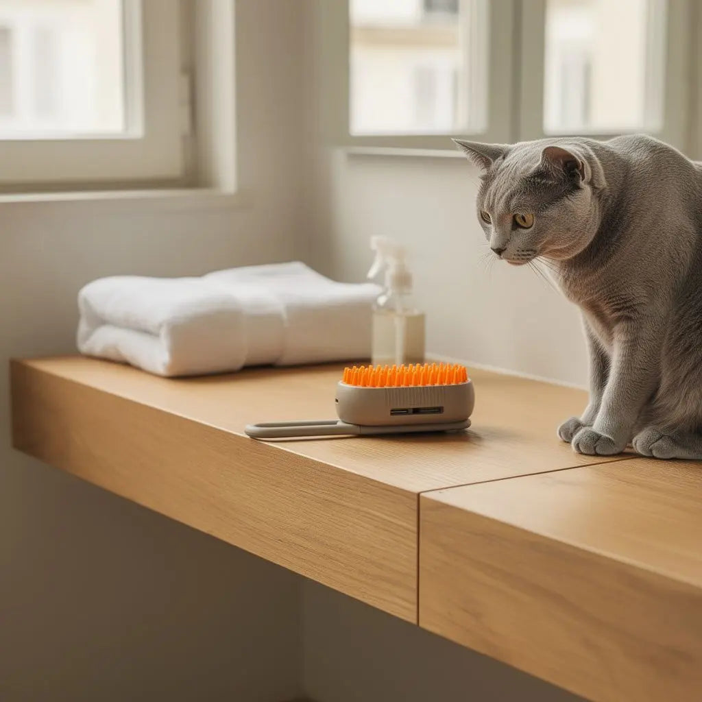 lifestyle - Brosse Vapeur Auto-Nettoyante pour Animaux — Édition Signature