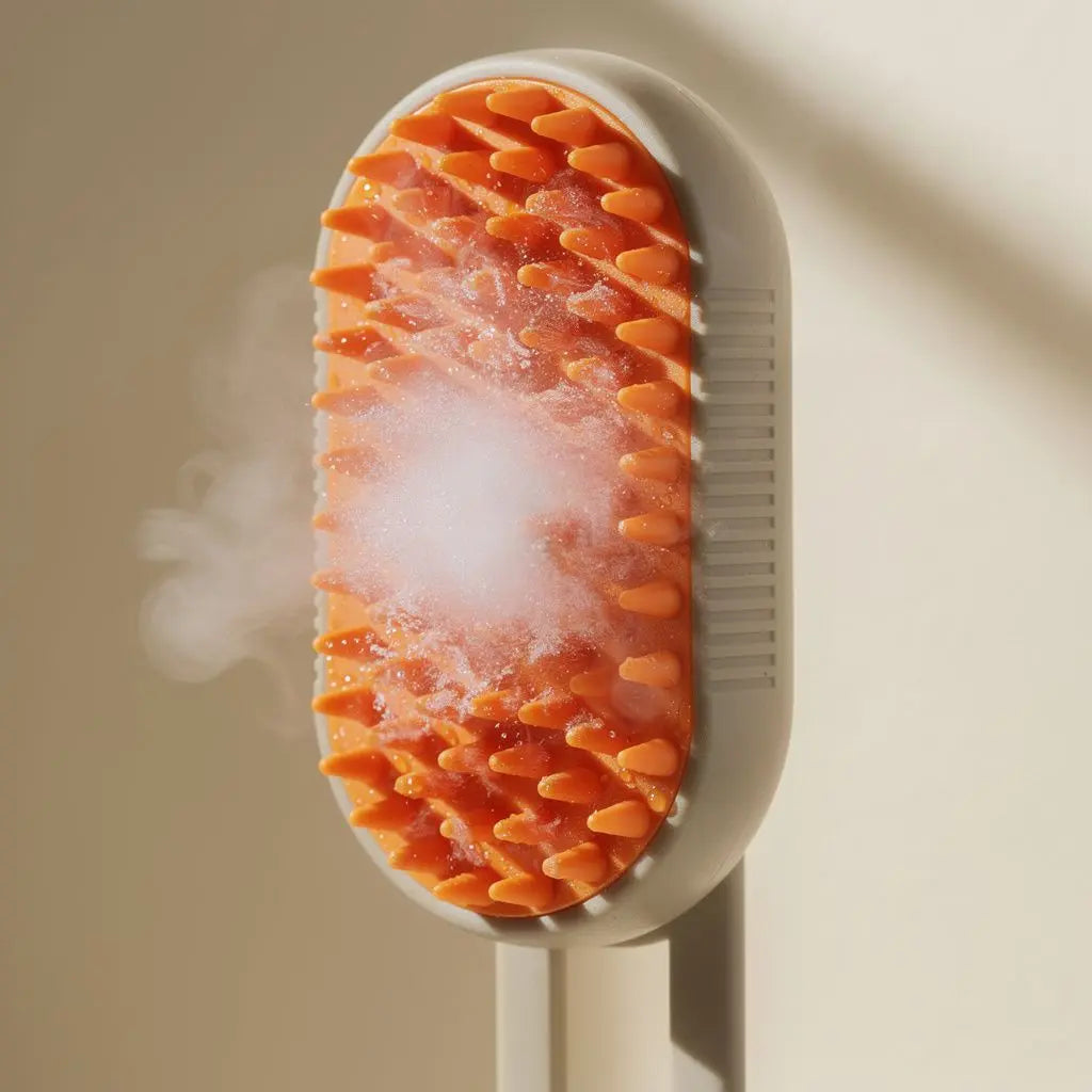 macro - Brosse Vapeur Auto-Nettoyante pour Animaux — Édition Signature